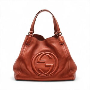 Gucci Soho Leather Tote Bag Orange